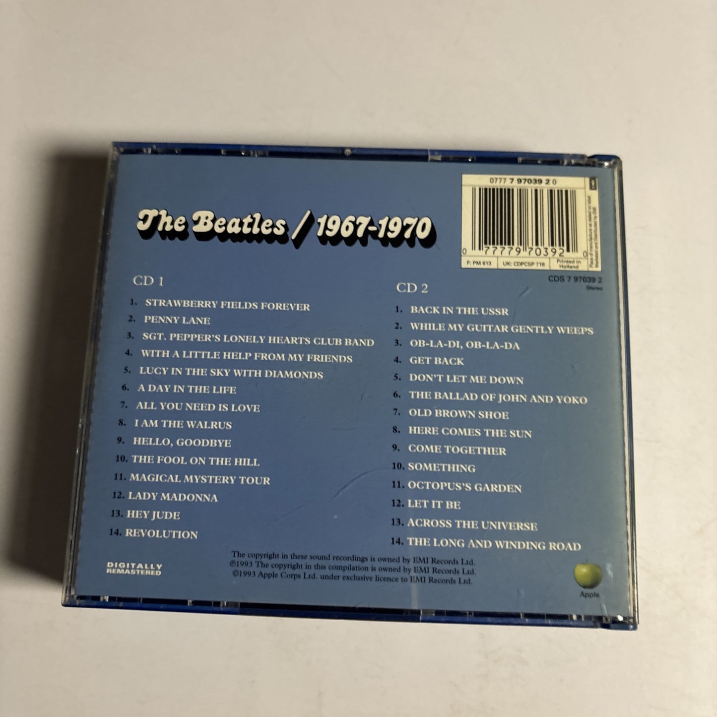 The Beatles – 1967-1970 (CD, 1973) 7 97039 2