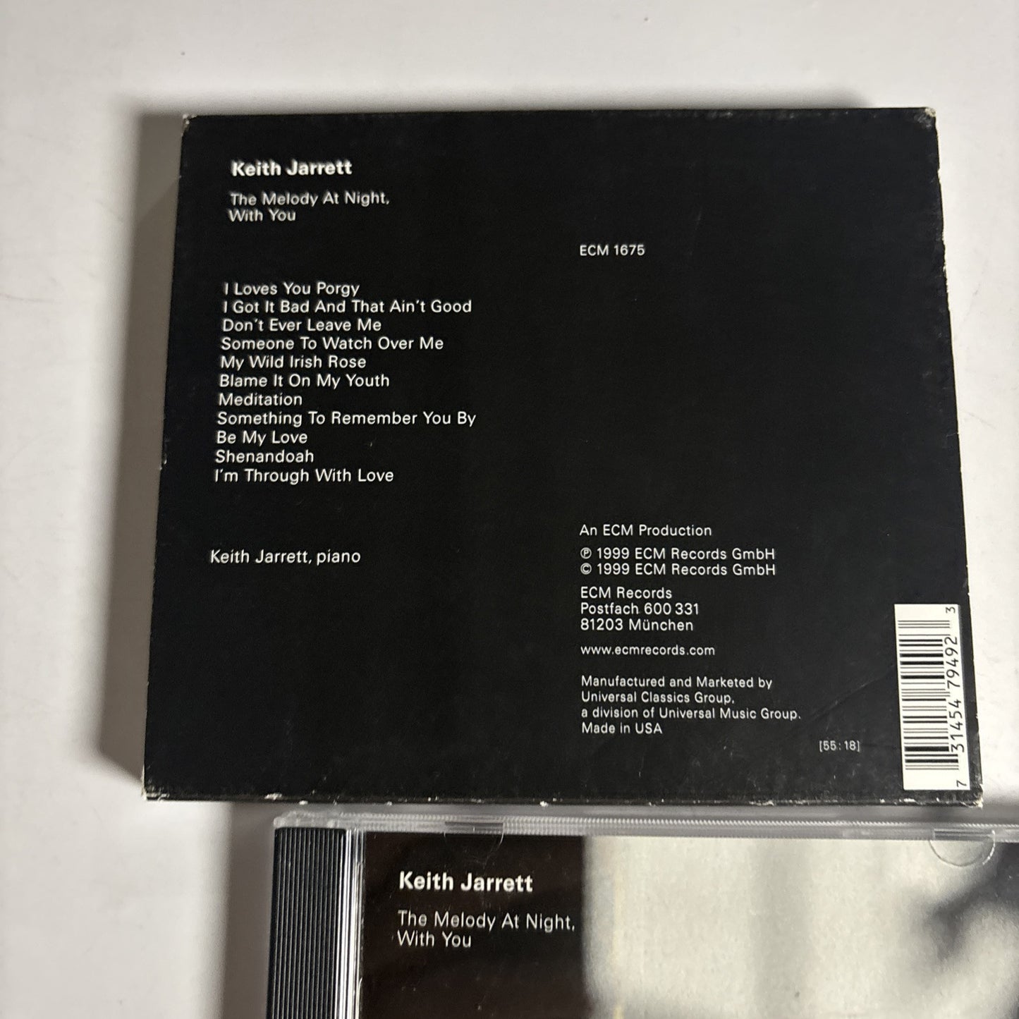 Keith Jarrett – The Melody At Night, With You (CD, 1999) ECM 1675