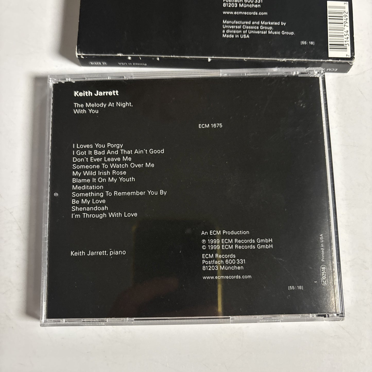 Keith Jarrett – The Melody At Night, With You (CD, 1999) ECM 1675