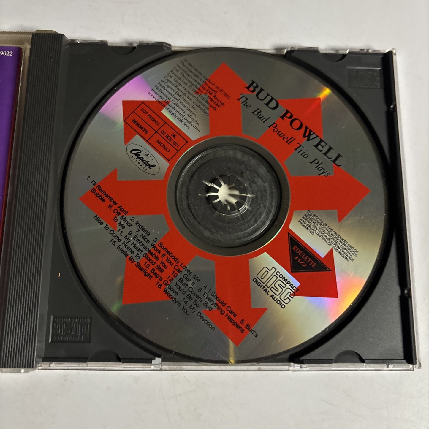 Bud Powell – The Bud Powell Trio Plays (CD, 1990) CDP 7939022