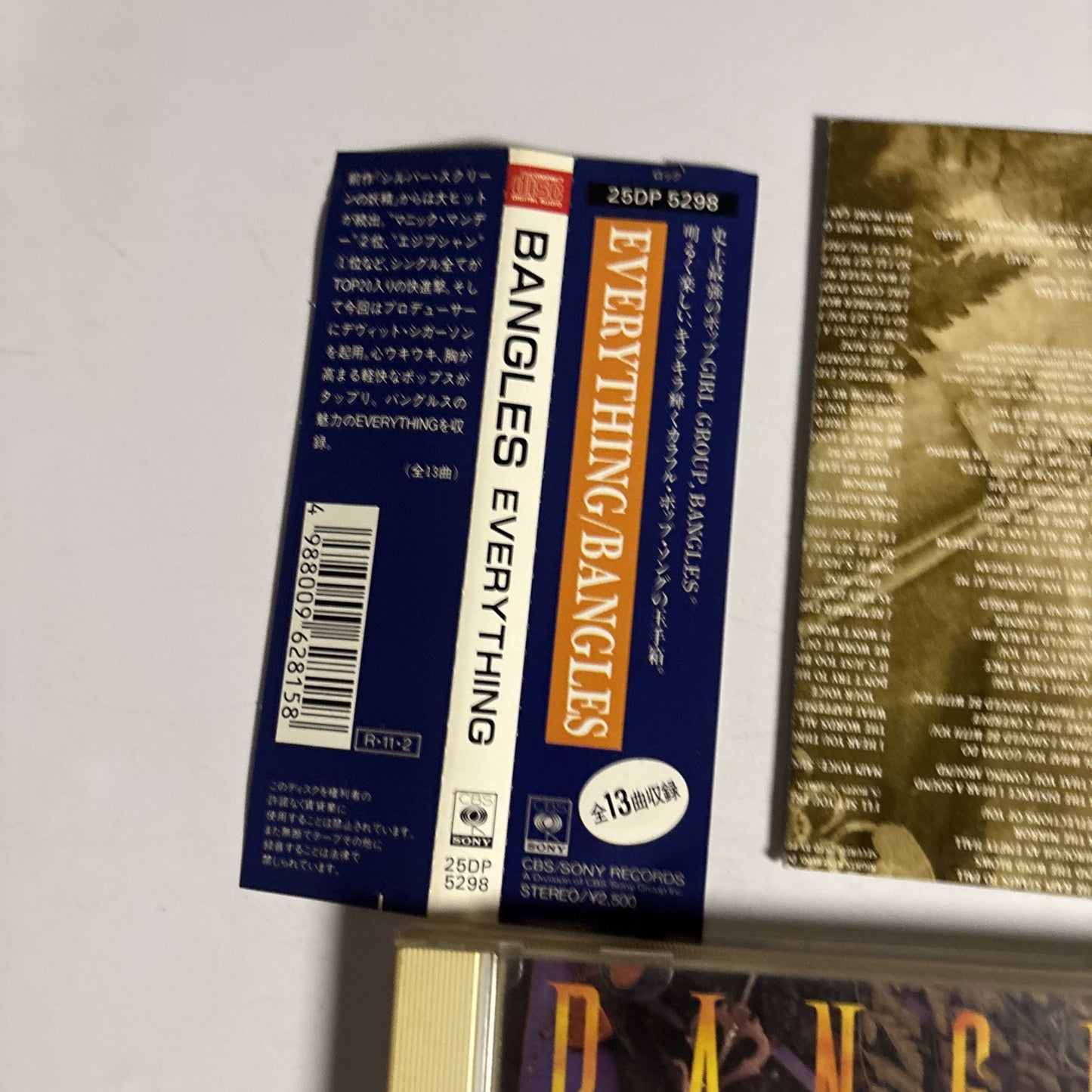 Bangles – Everything (CD, 1989) 25dp-5298 Japan obi