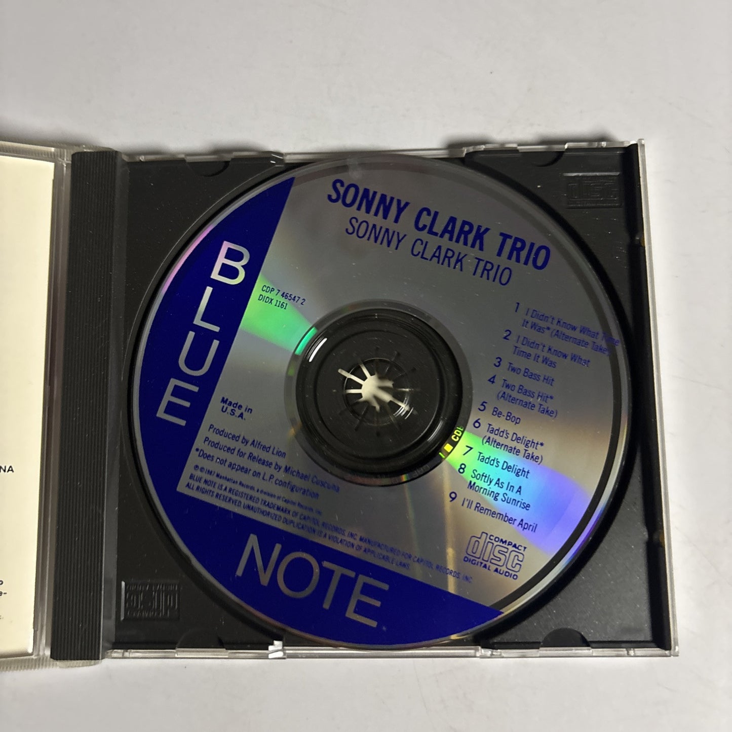 Sonny Clark Trio – Sonny Clark Trio (CD, 1987) CDP 7 46547 2