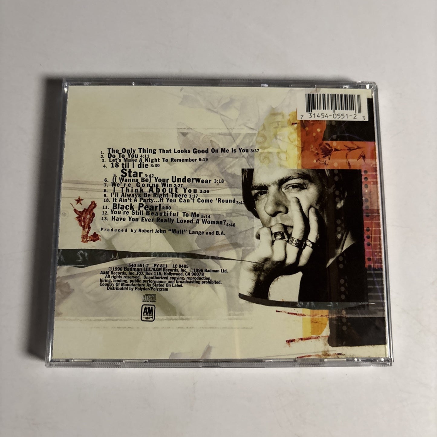 Bryan Adams – 18 Til I Die (CD, 1996) 540 551-2