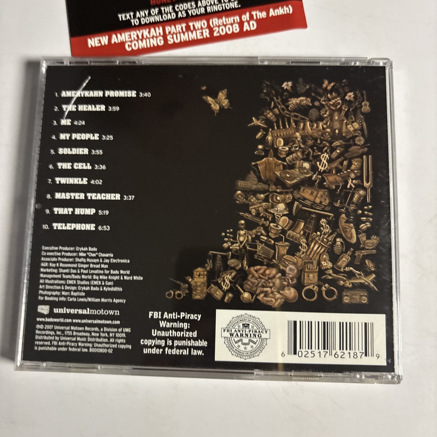 Erykah Badu – New Amerykah, Pt. 1: 4th World War (CD, 2007) B0010800-02