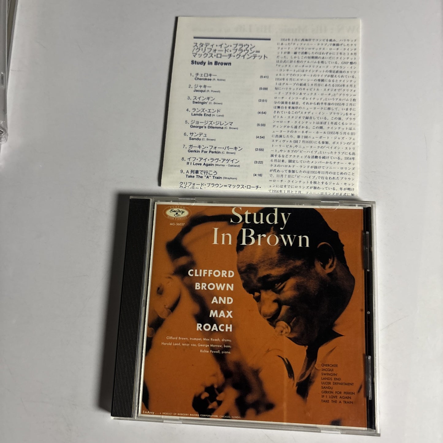 Clifford Brown And Max Roach – Study In Brown (CD, 1997) phce-4164 Japan