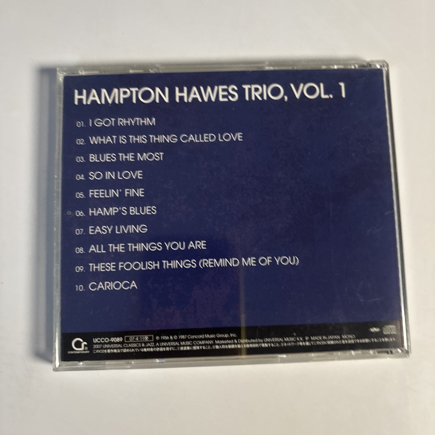 Hampton Hawes Trio – Hampton Hawes Trio, Vol. 1 (CD, 2007) ucco-9089 Japan