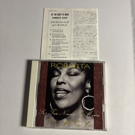 Roberta Flack – Set The Night To Music (CD, 1991) amcy-301 Japan