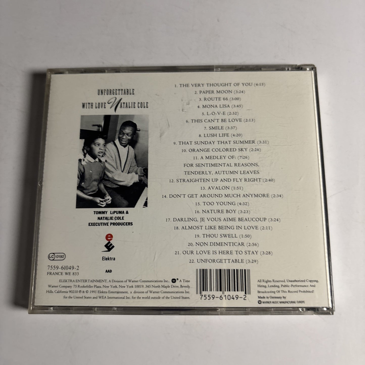 Natalie Cole – Unforgettable With Love (CD, 1991)