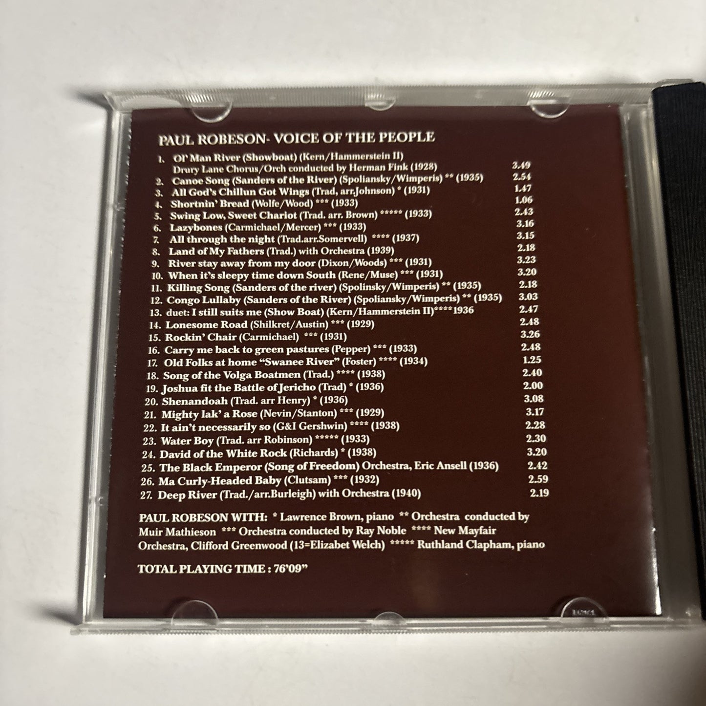 Paul Robeson – Voice Of The People (CD, 2001) RRC1056