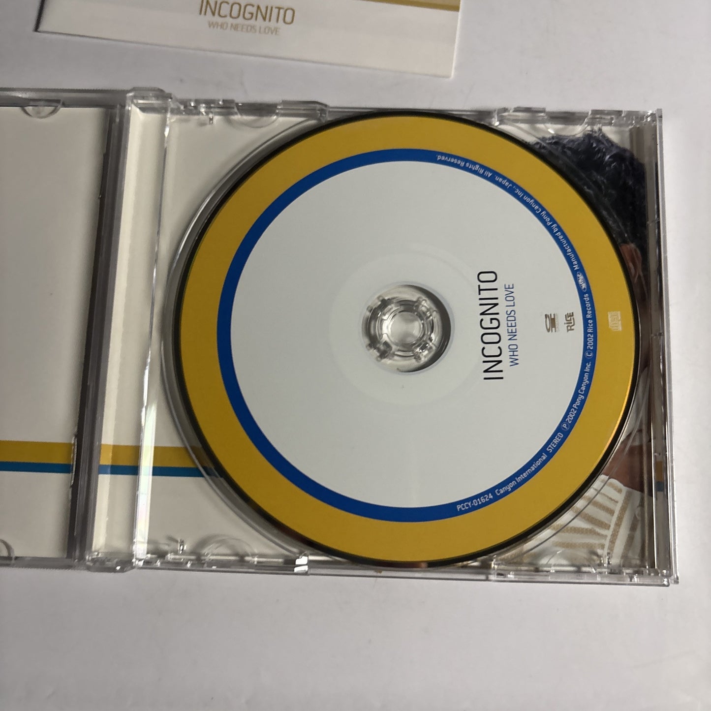 Incognito – Who Needs Love (CD, 2002) pccy-01624 Japan