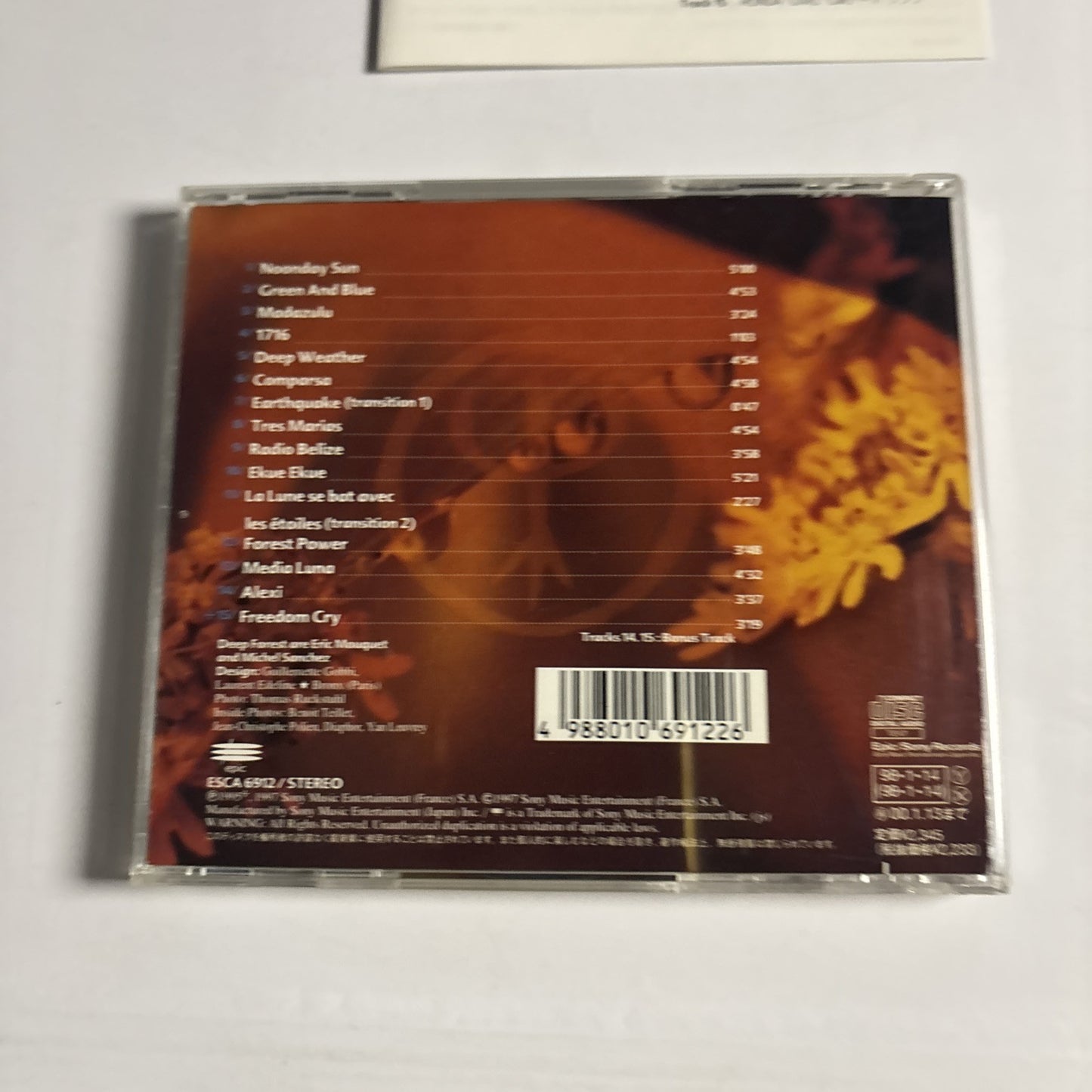 Deep Forest III – Comparsa (CD, 1998) ESCA 6912 Japan Bonus Track