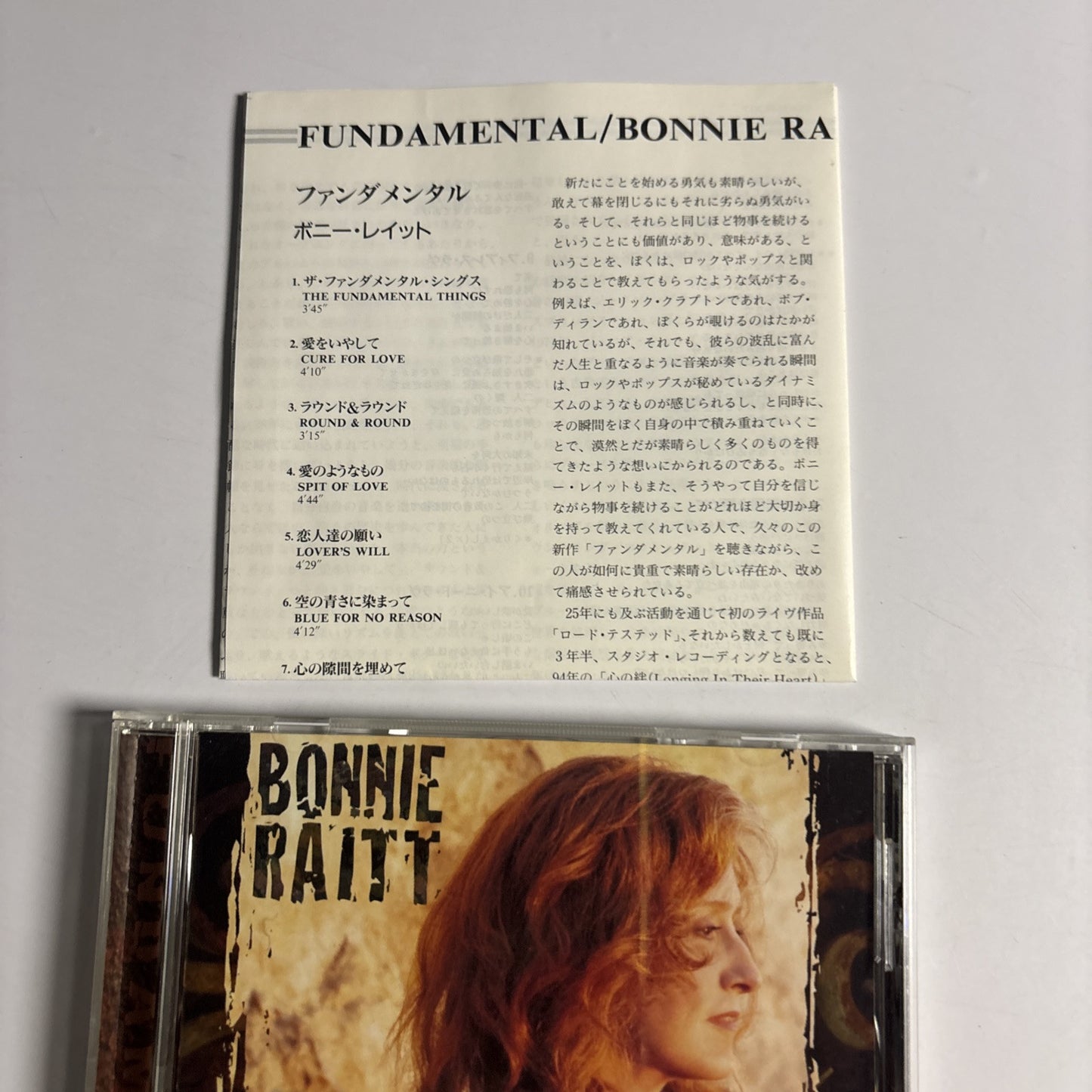 Bonnie Raitt – Fundamental (CD, 1998) tocp-50472 Japan