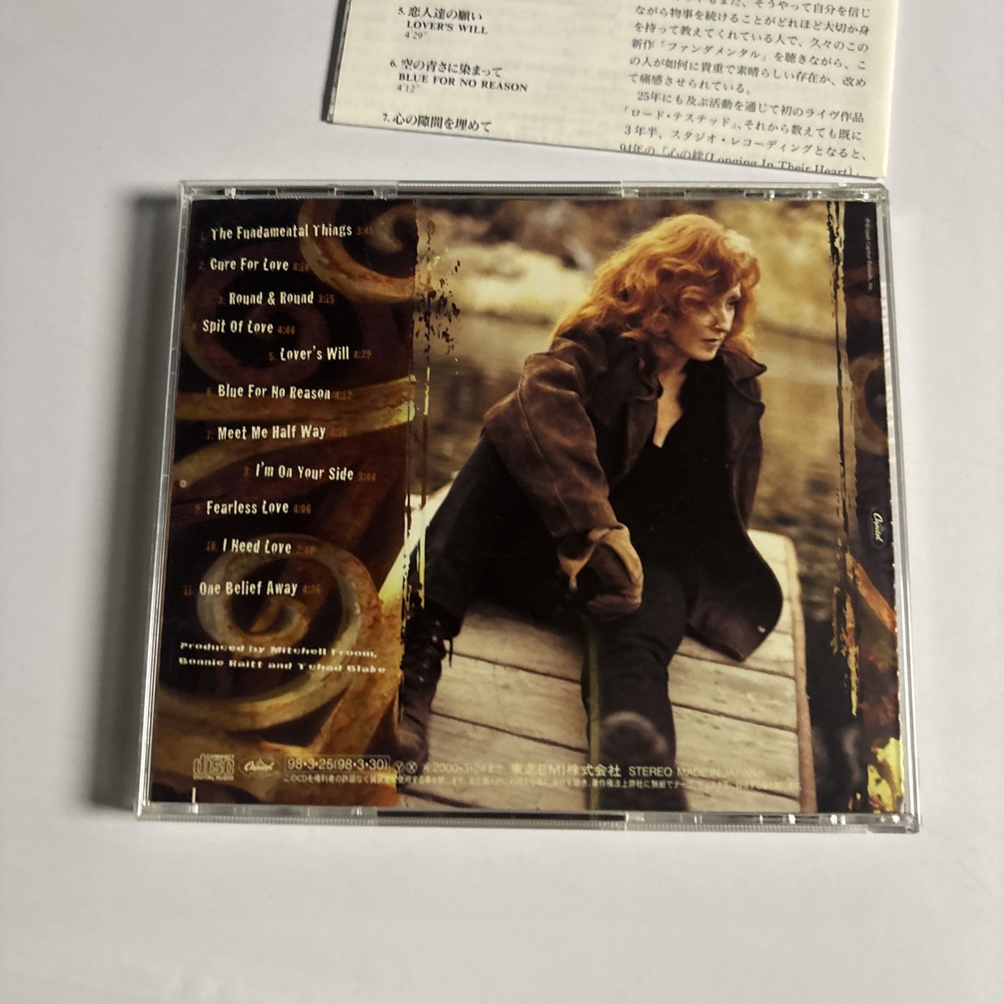 Bonnie Raitt – Fundamental (CD, 1998) tocp-50472 Japan