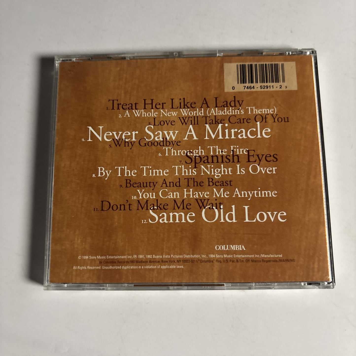 Peabo Bryson – Through The Fire (CD, 1994) CK 52911