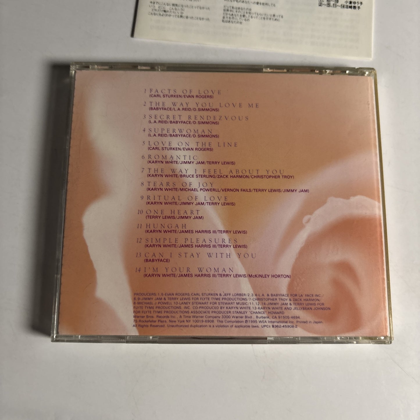 Karyn White – Sweet & Sensual (CD, 1995) wpcr-230 Japan