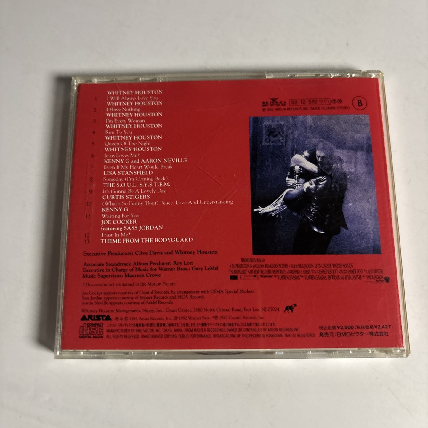 The Bodyguard - Original Soundtrack Album by Whitney Houston (CD 1992) Japan