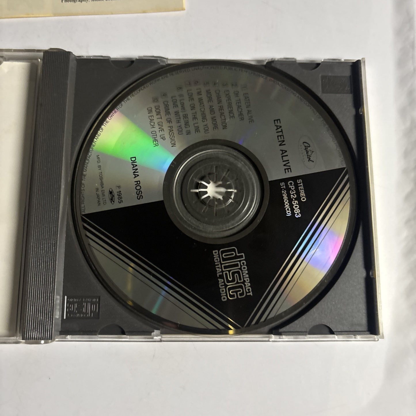 Diana Ross – Eaten Alive (CD, 1985) cp32-5083 Japan