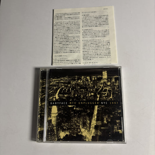 Babyface – MTV Unplugged NYC 1997 (CD, 1997) SRCS 8533 Japan