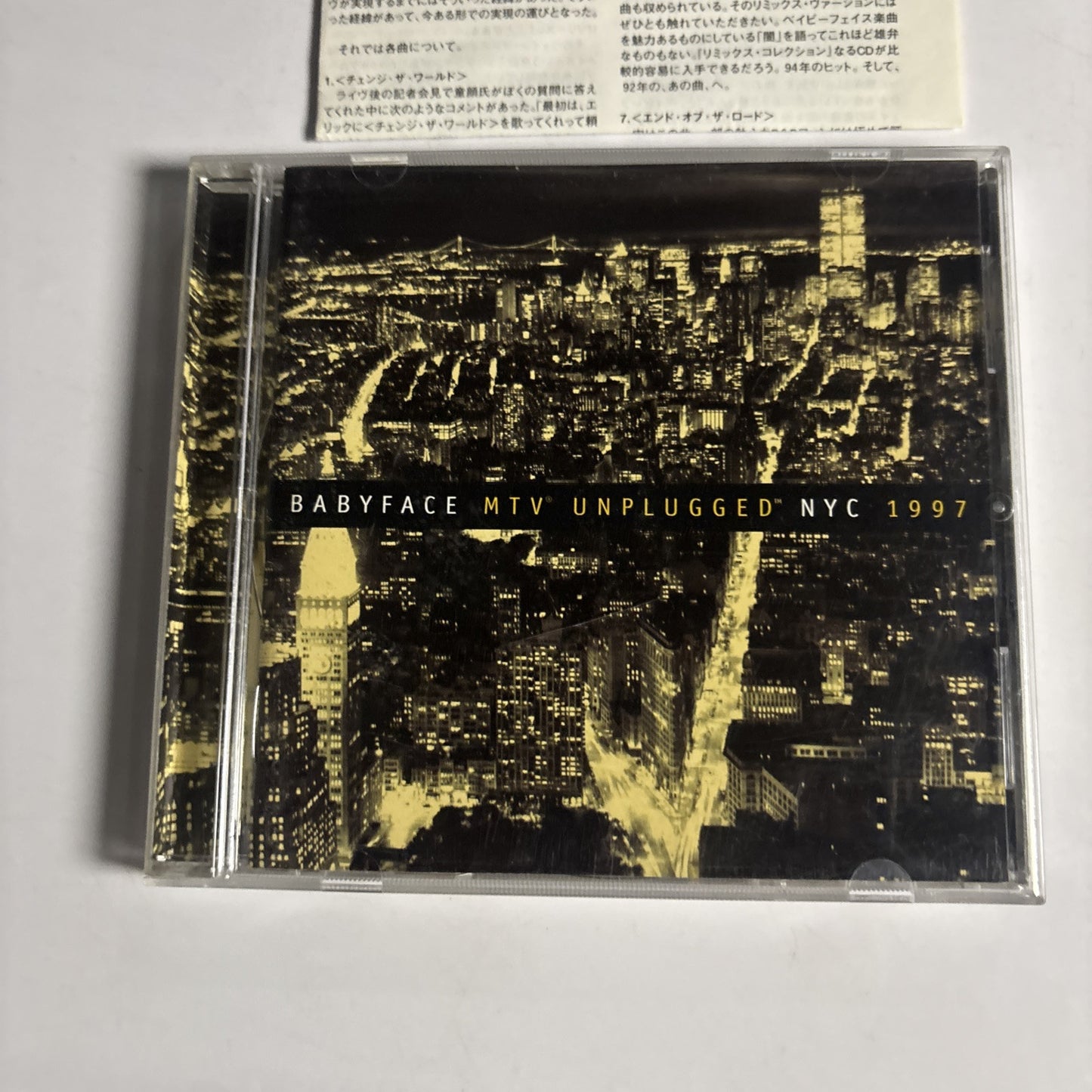Babyface – MTV Unplugged NYC 1997 (CD, 1997) SRCS 8533 Japan