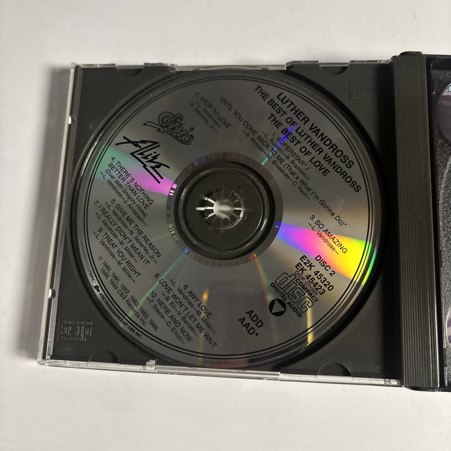 Luther Vandross – The Best Of Luther Vandross (CD, 1989, 2-Disc) E2K 45320