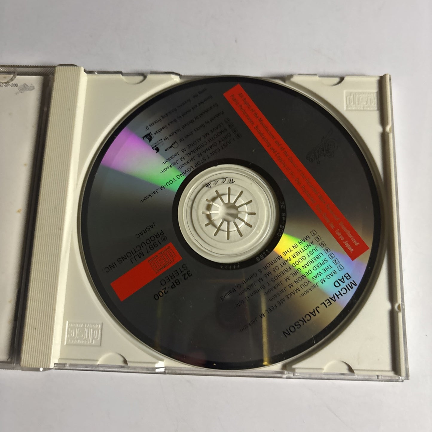 Michael Jackson – Bad (CD, 1987) 32-8p-200 Japan PROMO