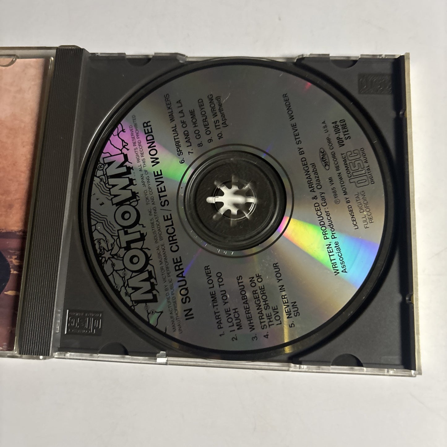 Stevie Wonder – In Square Circle (CD, 1985) VDP-1064