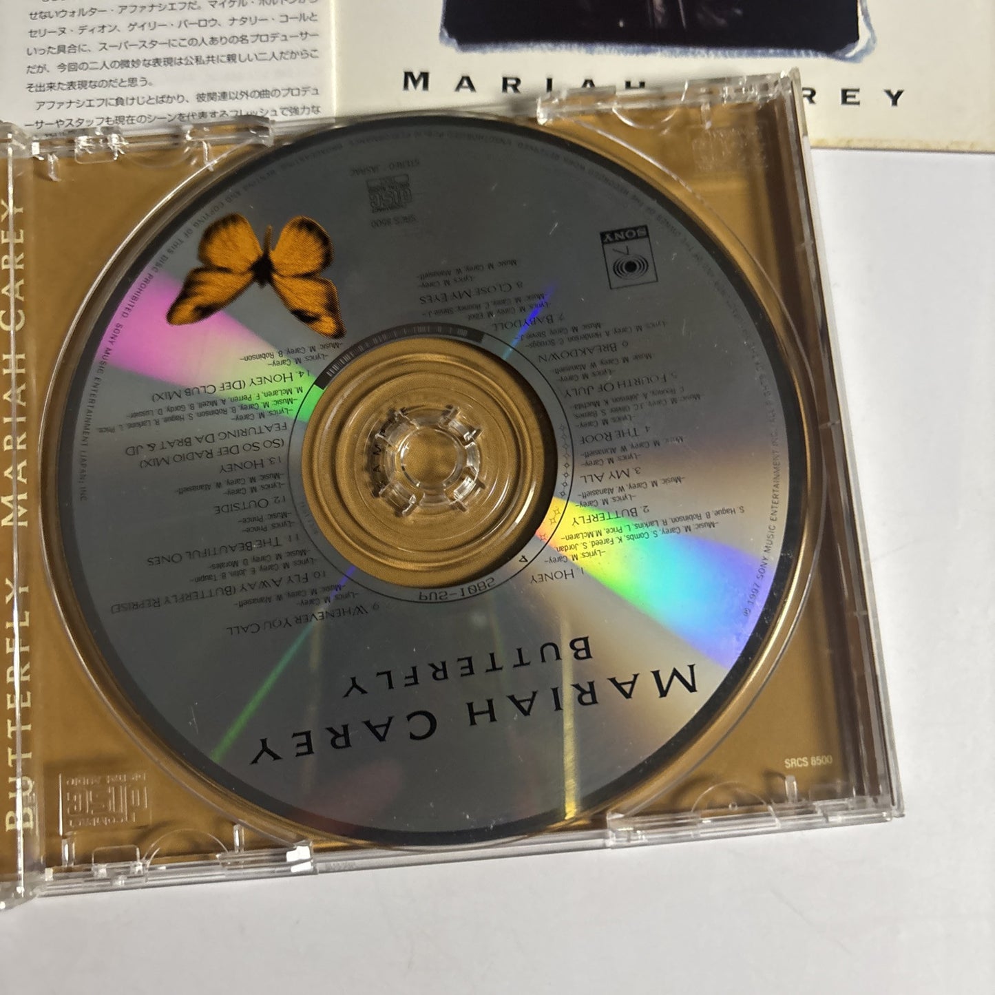 Mariah Carey – Butterfly (CD, 1997) srcs-8500 Promo, Japan Bonus Track