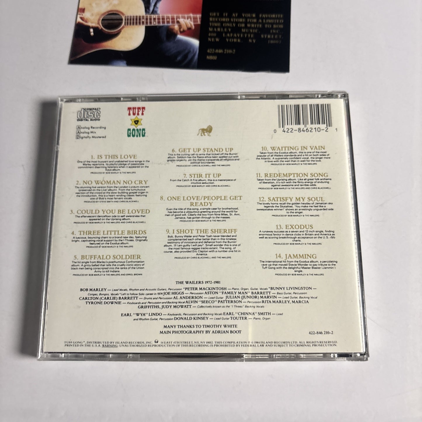 Bob Marley & The Wailers – Legend: The Best Of Bob Marley & The Wailers CD 1984