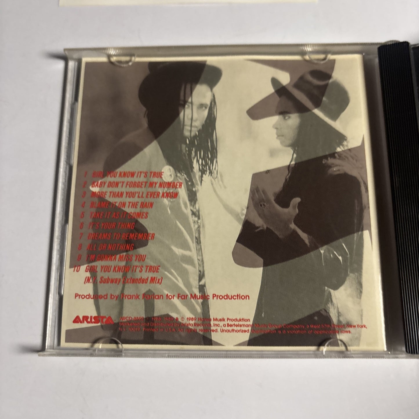 Milli Vanilli – Girl You Know It's True (CD, 1989) ARCD-8592