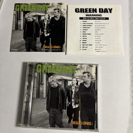 Green Day – Warning:  (CD, 2000) Japan Bonus Track, Sticker WPCR-10850