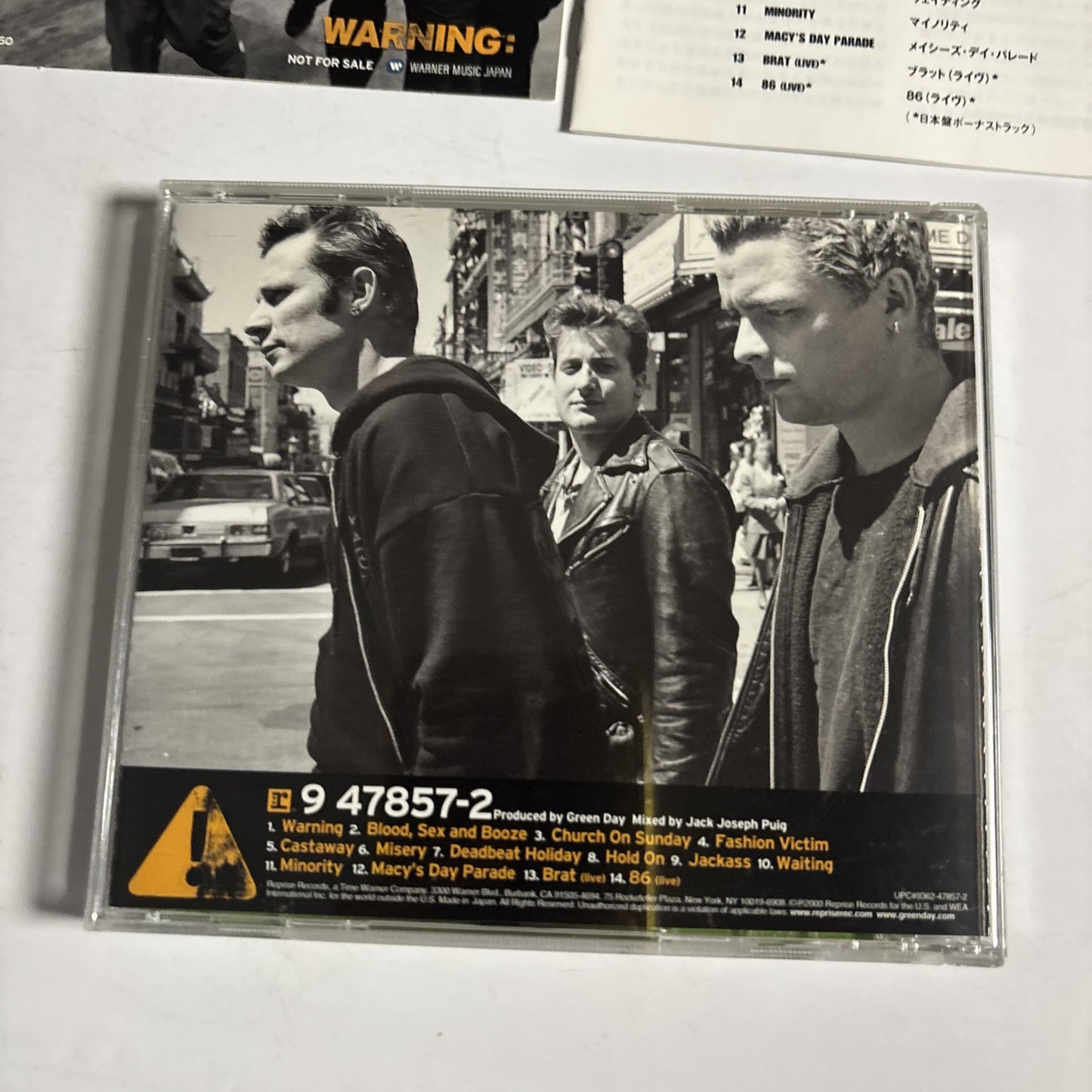 Green Day – Warning:  (CD, 2000) Japan Bonus Track, Sticker WPCR-10850