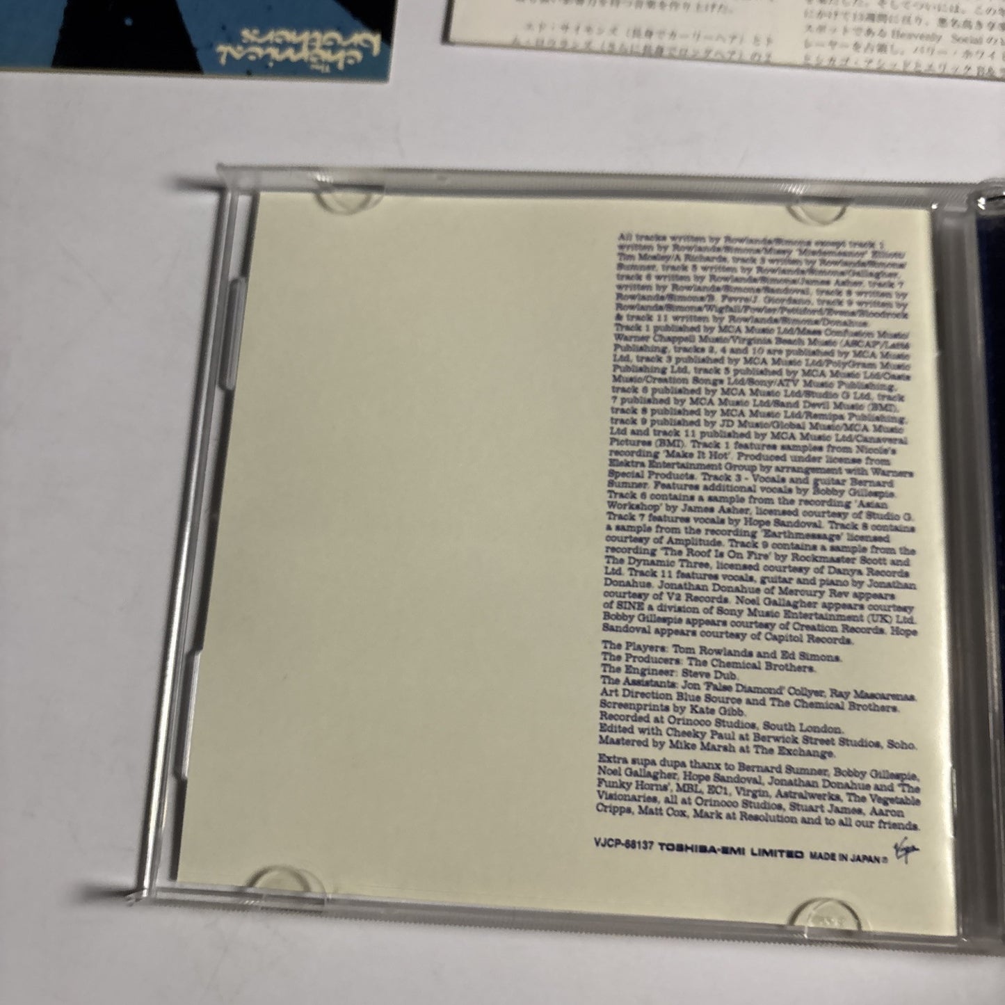 The Chemical Brothers – Surrender (CD, 1999) Japan Sticker VJCP-68137