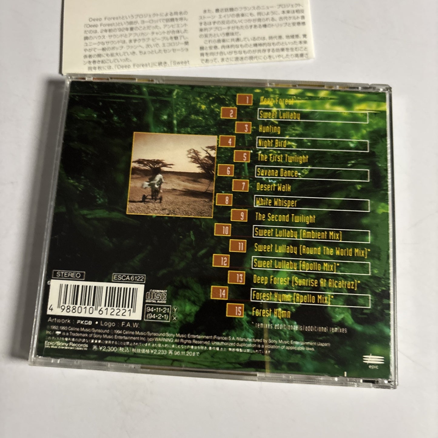 Deep Forest – World Mix (CD, 1994) Japan ESCA 6122