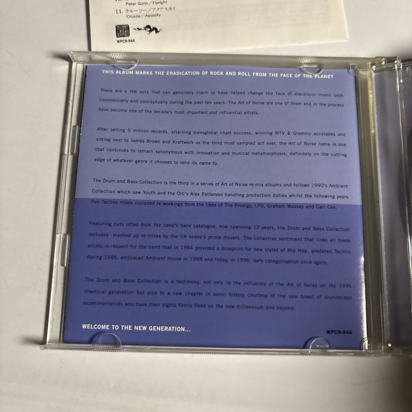 Art Of Noise – The Drum And Bass Collection (CD, 1996) Japan WPCR-944