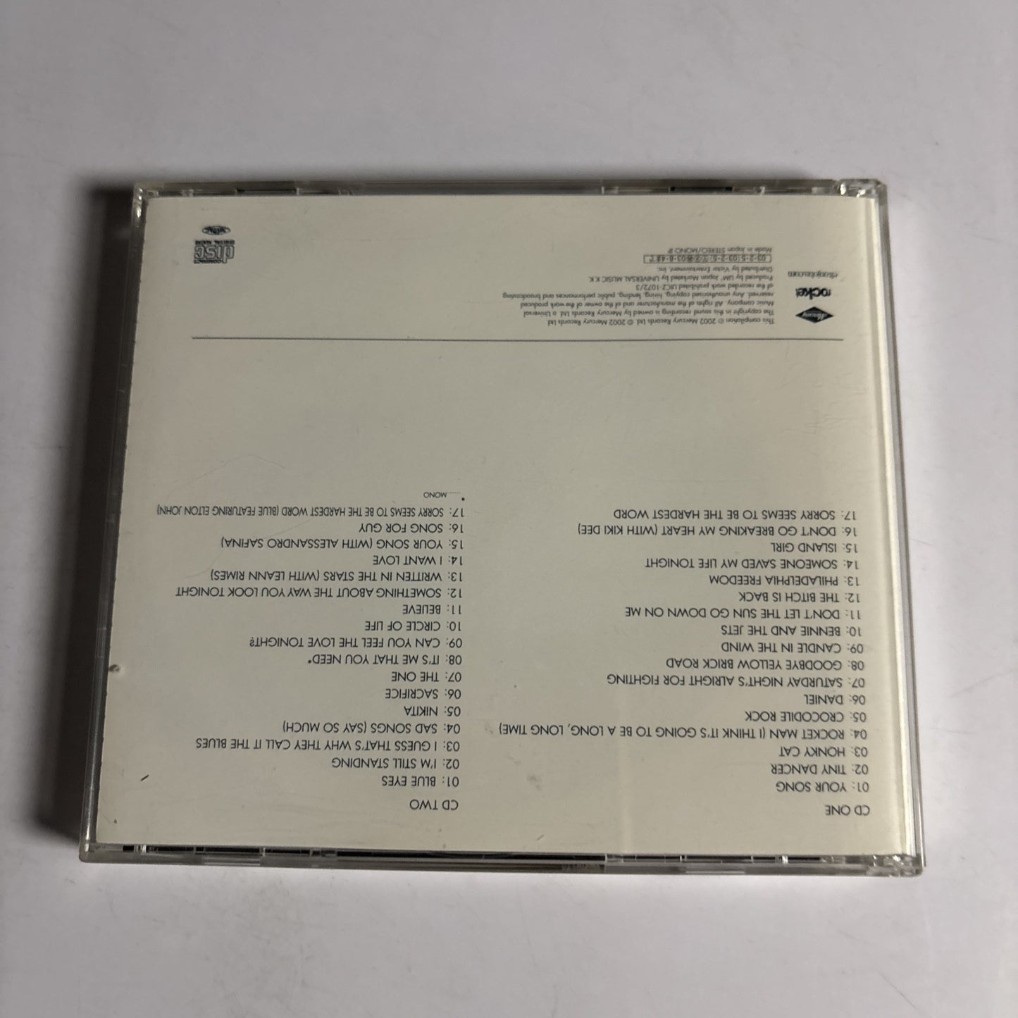 Elton John – Greatest Hits 1970-2002 (CD, 2002, 2-Disc) Japan UICZ-1072/3