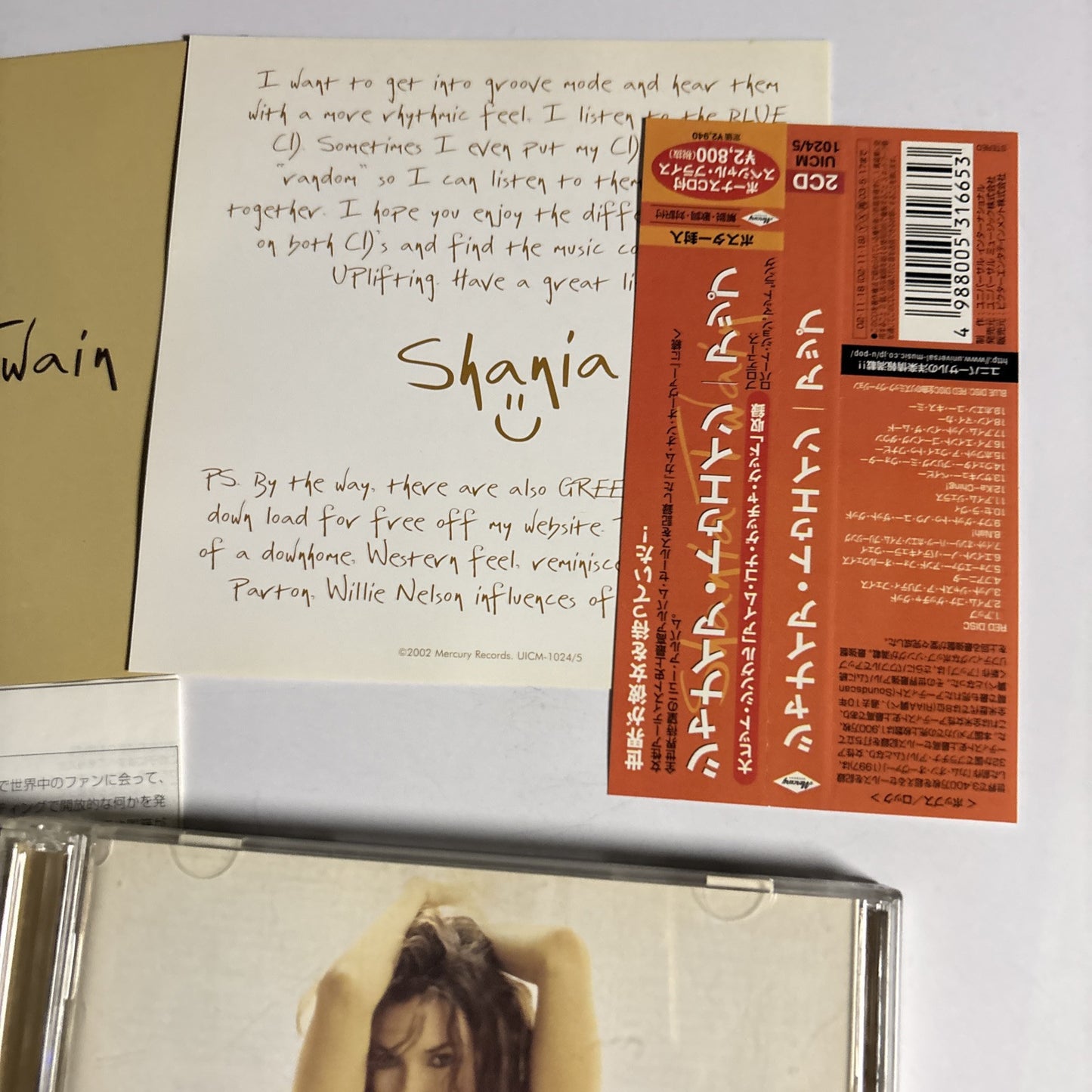 Shania Twain – Up! (CD, 2002, 2-Disc) Japan obi UICM-1024/5