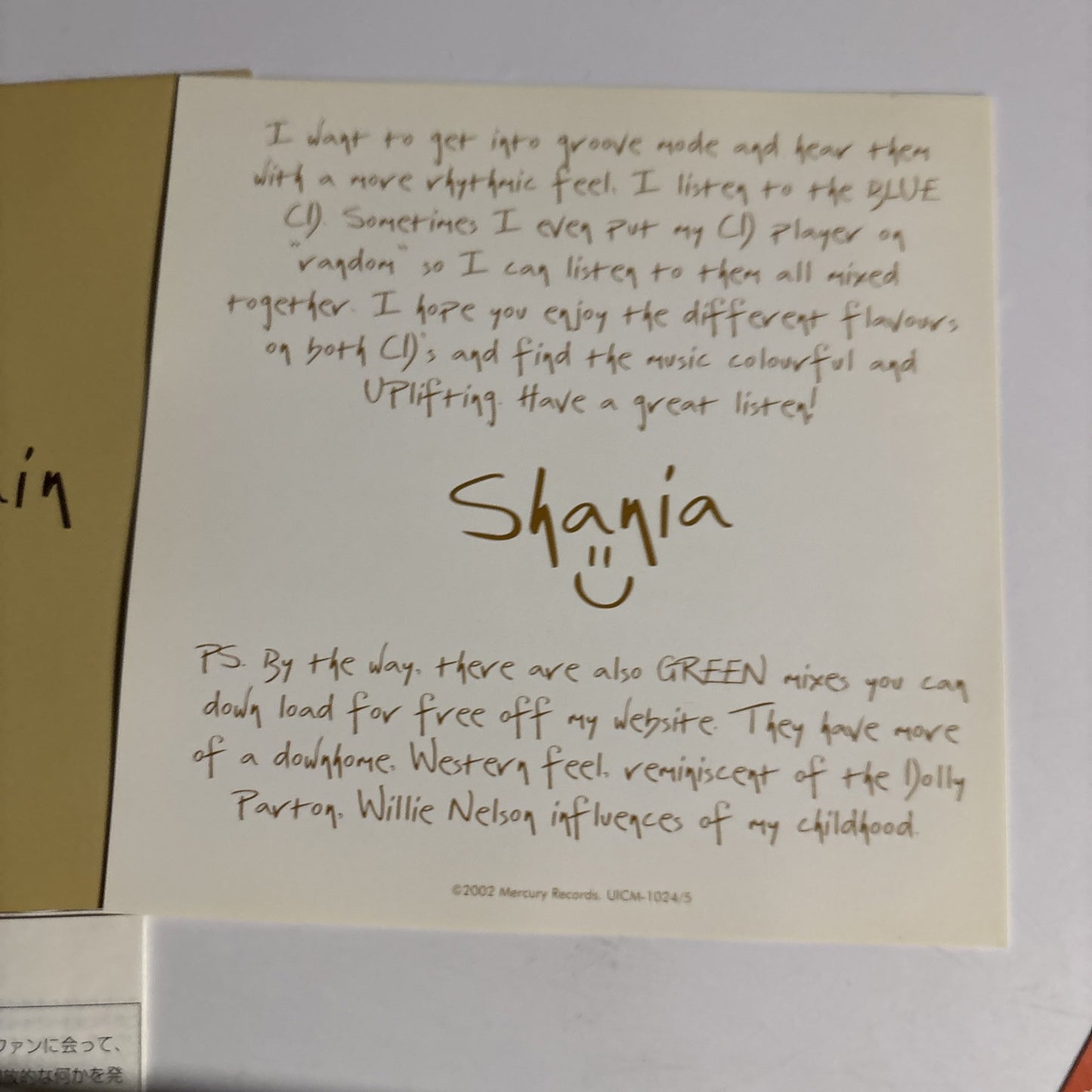 Shania Twain – Up! (CD, 2002, 2-Disc) Japan obi UICM-1024/5