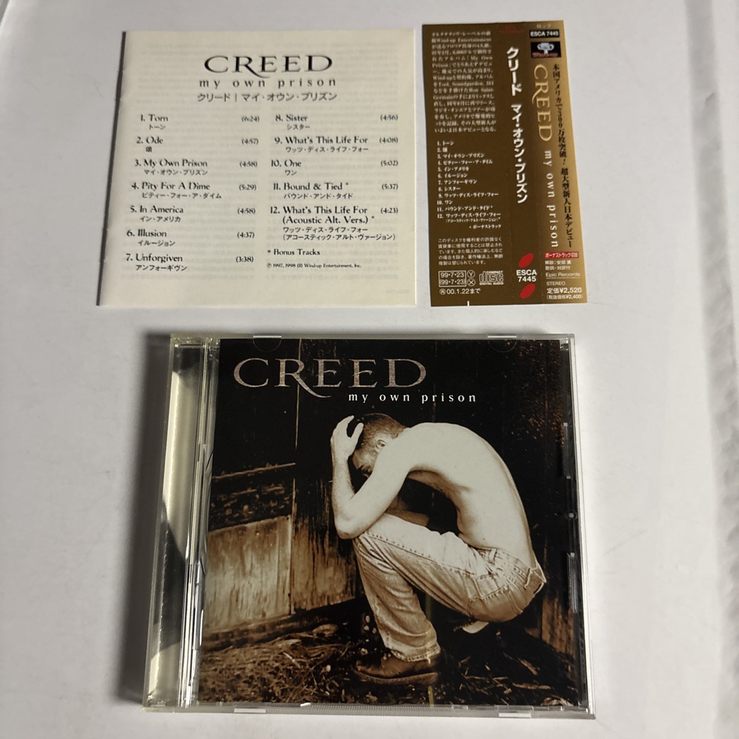 Creed – My Own Prison (CD, 1999) Japan Bonus Track, obi ESCA 7445