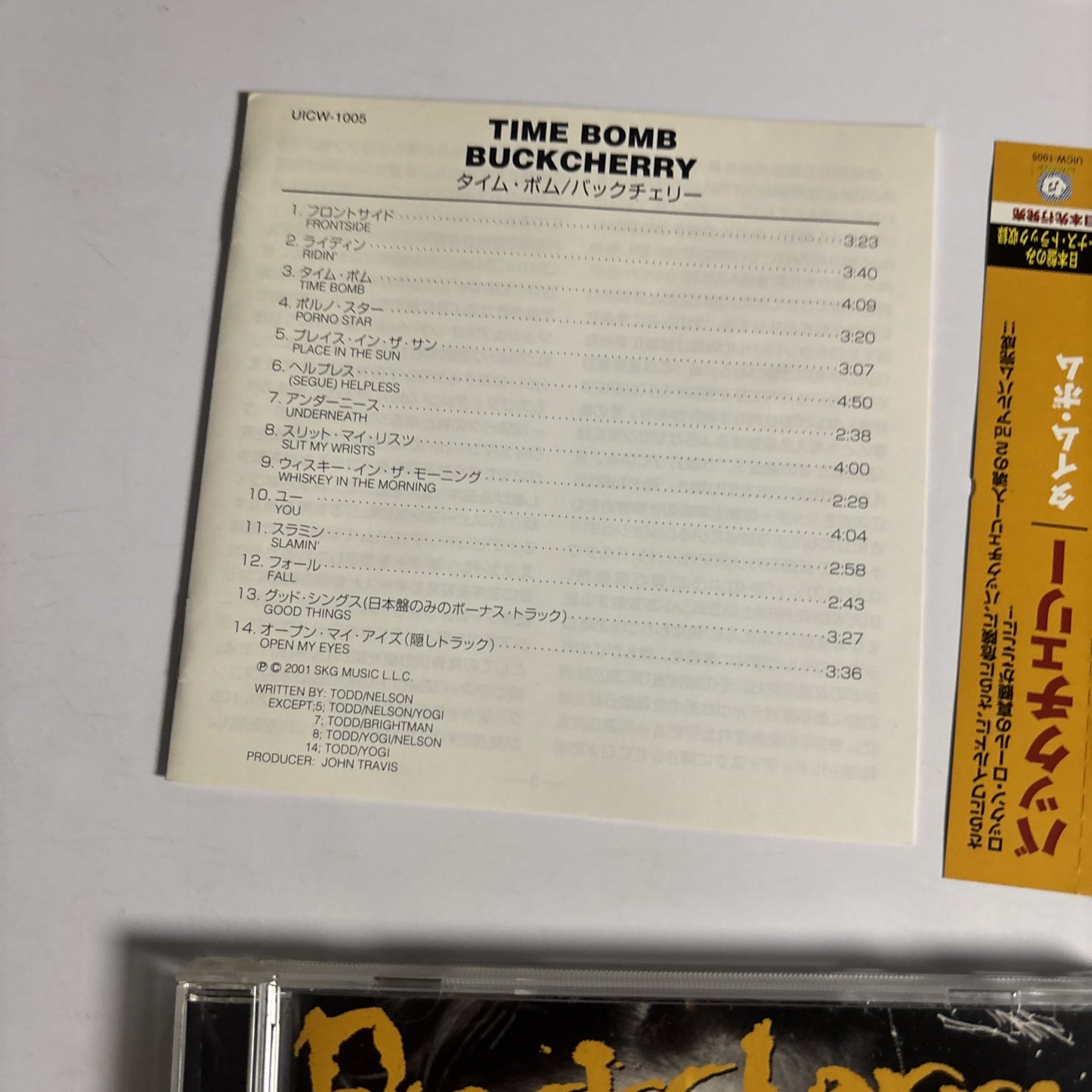 Buckcherry – Time Bomb (CD, 2001) Japan Bonus Track, obi UICW-1005