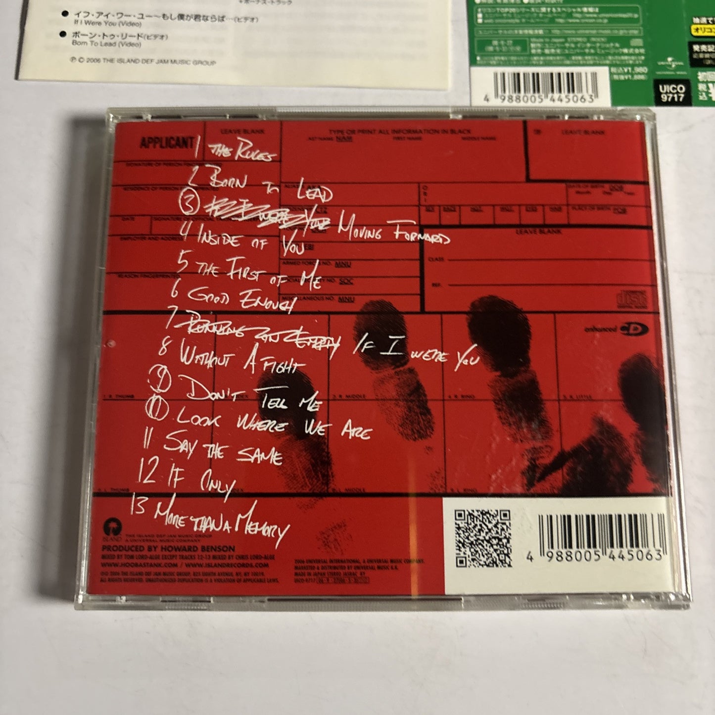 Hoobastank – Every Man For Himself (CD, 2006) Japan Bonus Track, obi UICO-9717