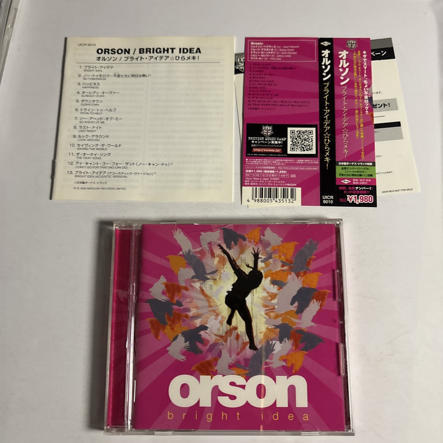 Orson – Bright Idea (CD, 2006) Japan Bonus Track, obi UICR-9010