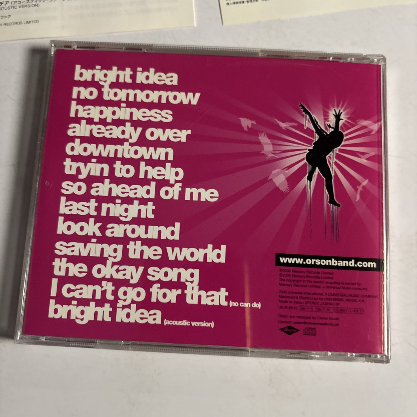 Orson – Bright Idea (CD, 2006) Japan Bonus Track, obi UICR-9010