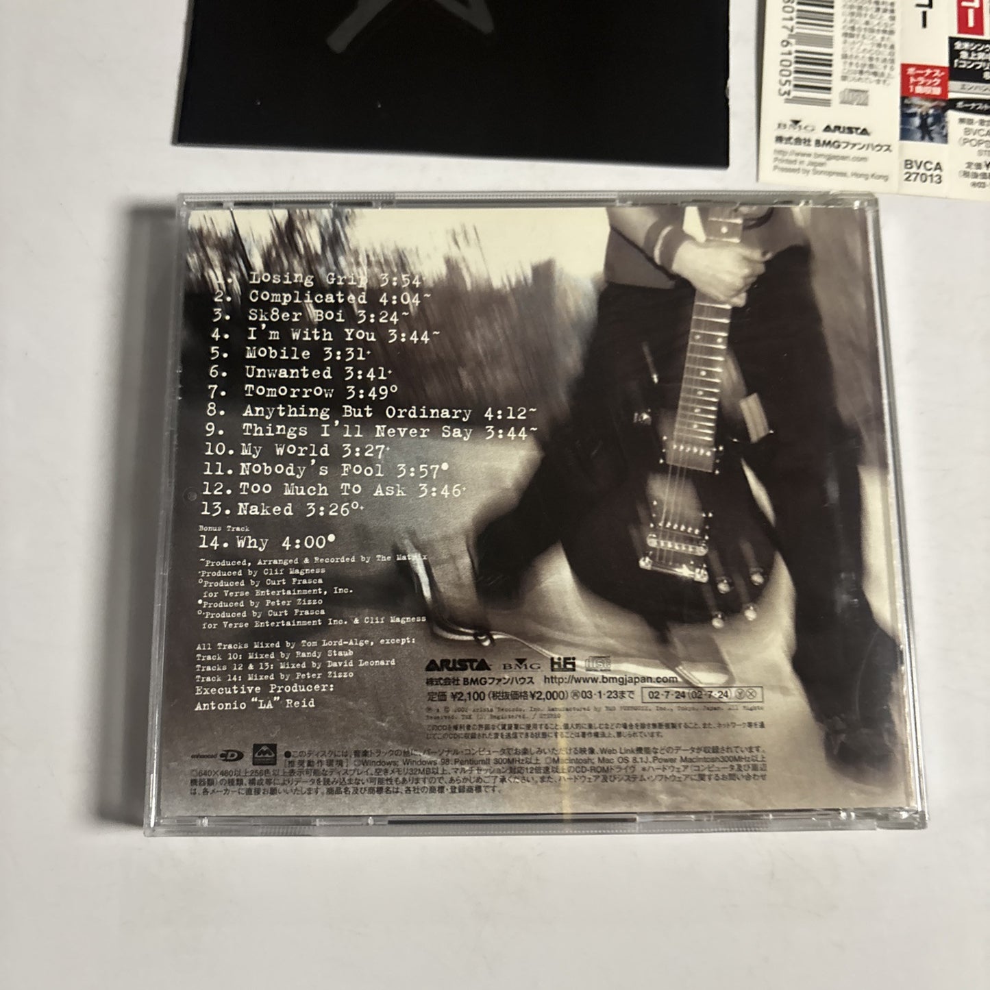 Avril Lavigne – Let Go (CD, 2002) Japan Bonus Track, obi BVCA-27013