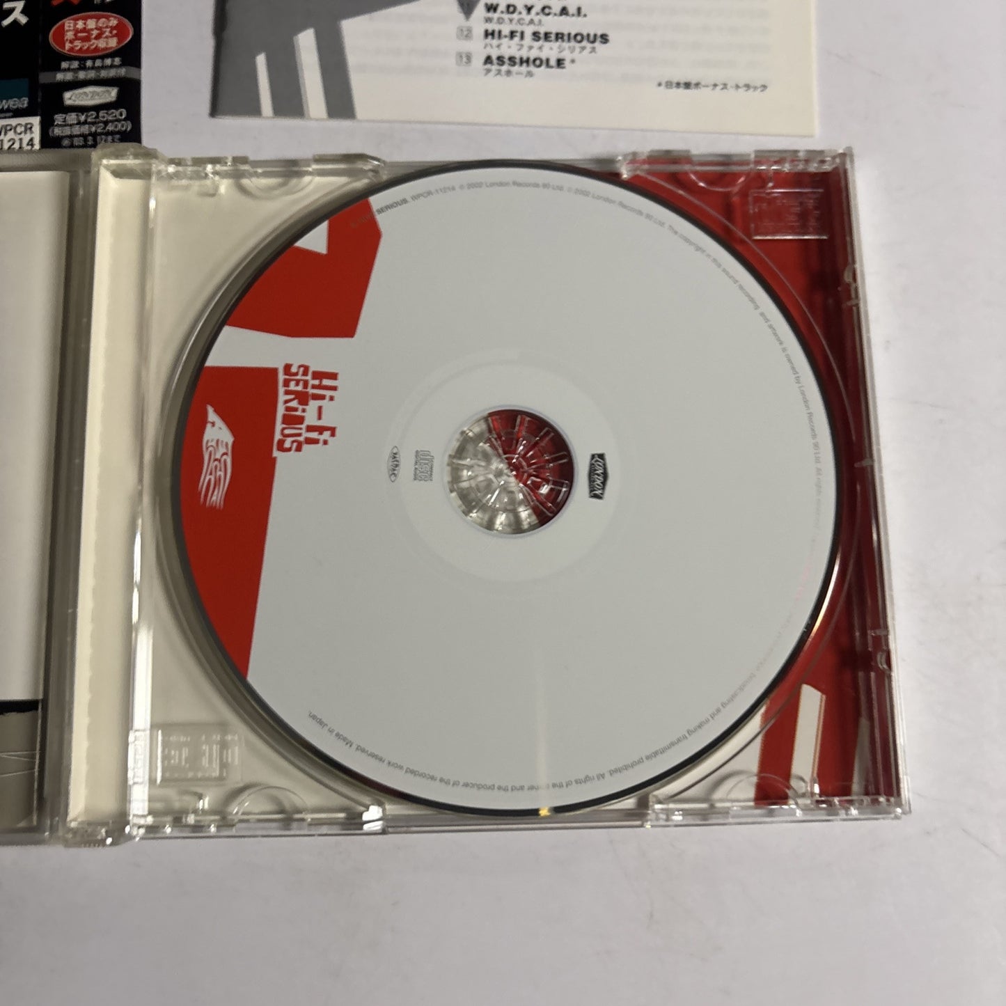 A – Hi-Fi Serious (CD, 2002) Japan Bonus Track, obi WPCR-11214