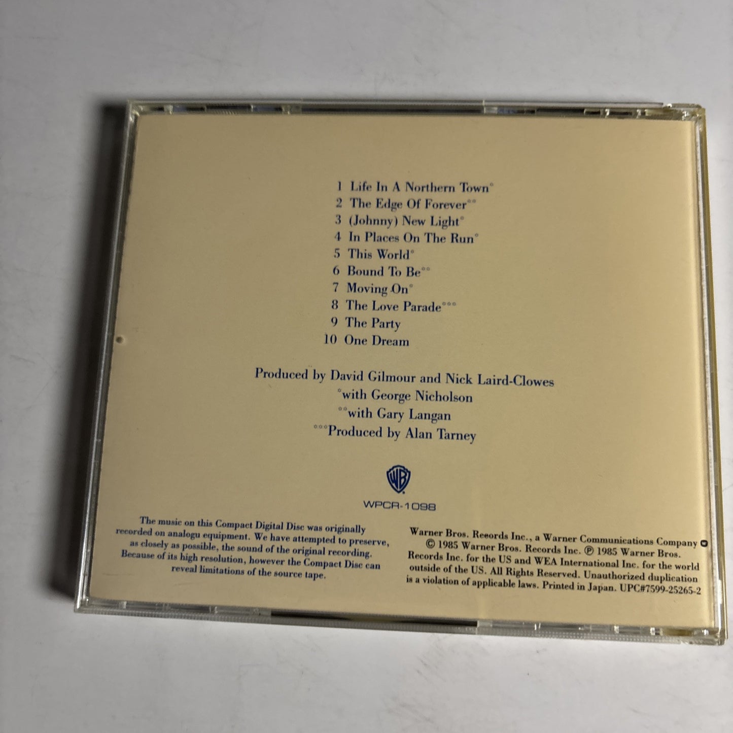 The Dream Academy – The Dream Academy (CD, 1997) Japan WPCR-1098