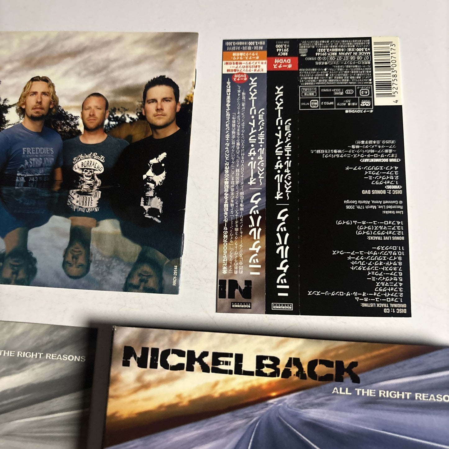 Nickelback – All The Right Reasons (CD + DVD, 2007 2-Disc) Japan obi DVD Digipak