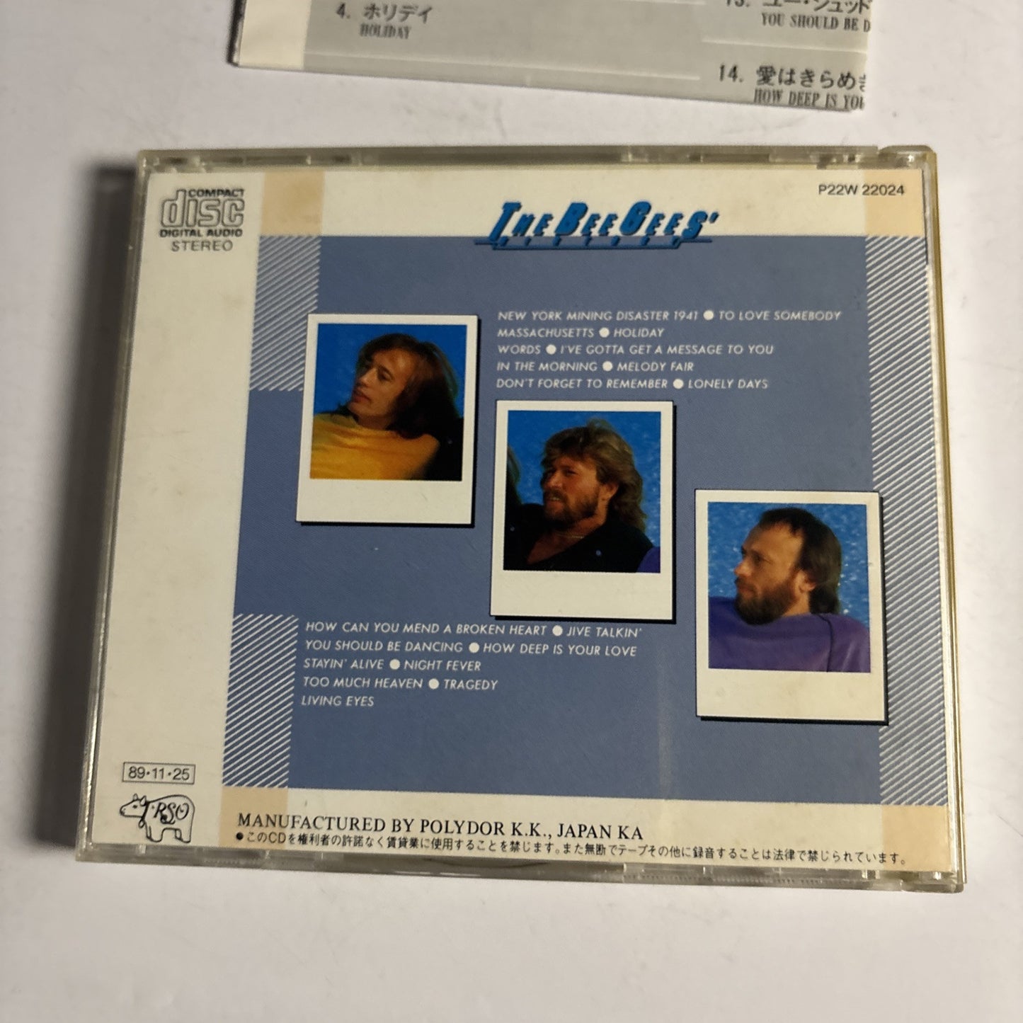 The Bee Gees – History (CD, 1989) Japan P22W 22024