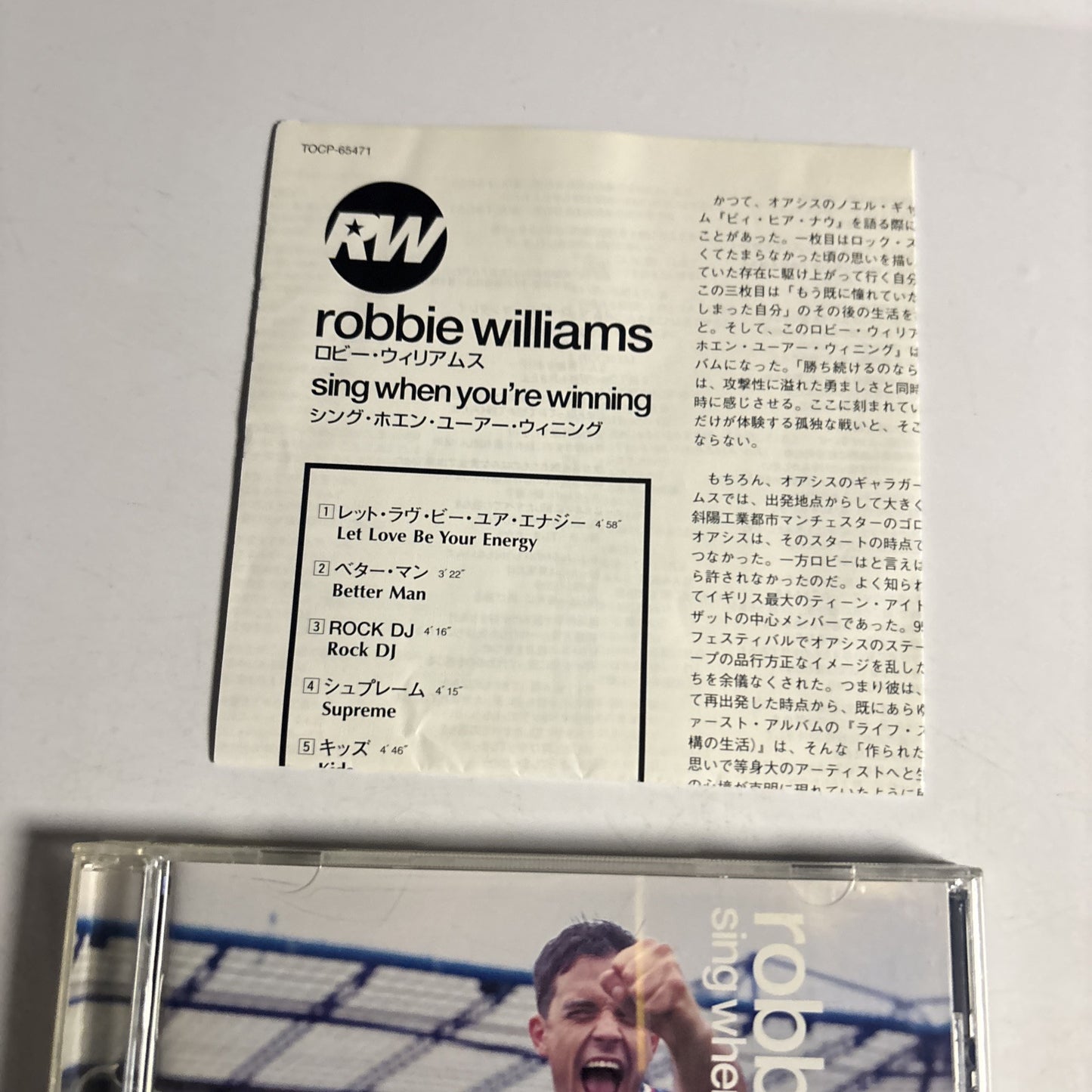 Robbie Williams – Sing When You're Winning (CD, 2000) Japan TOCP-65471
