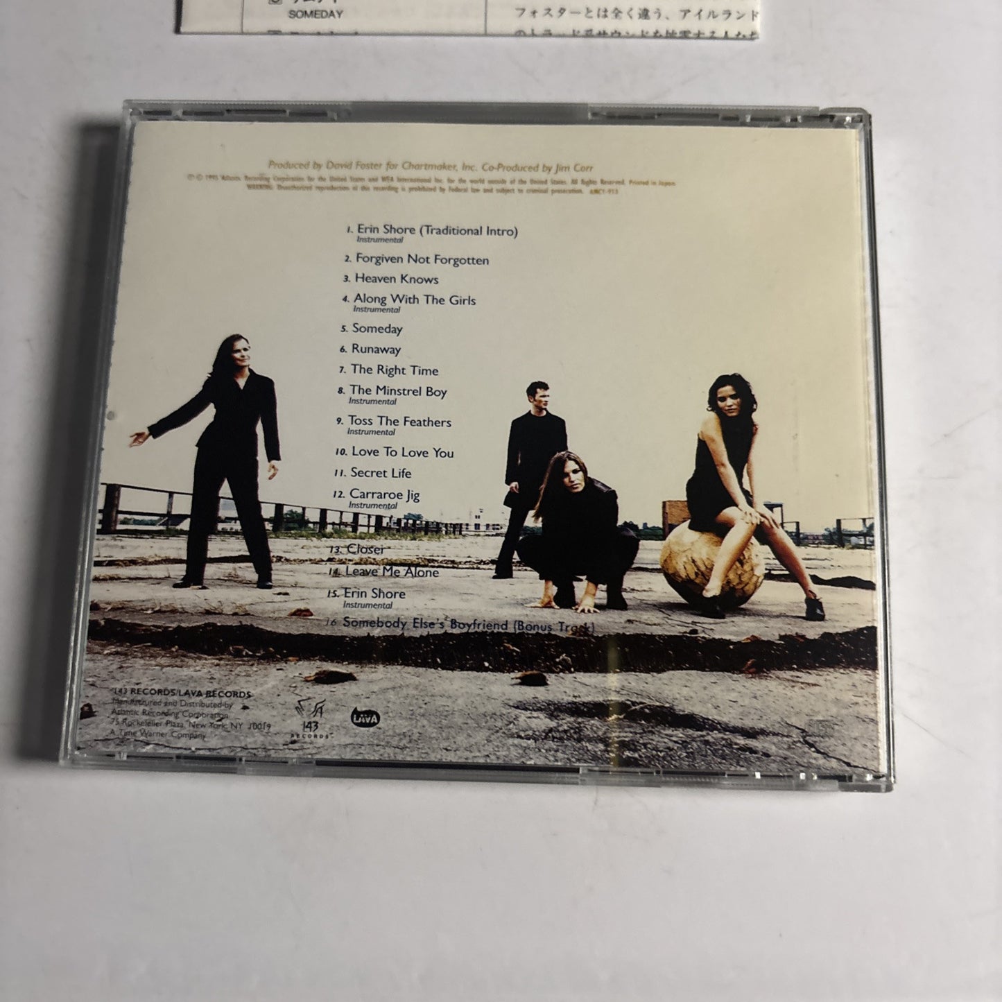 The Corrs – Forgiven, Not Forgotten (CD, 1995) Japan Bonus Track AMCY-913
