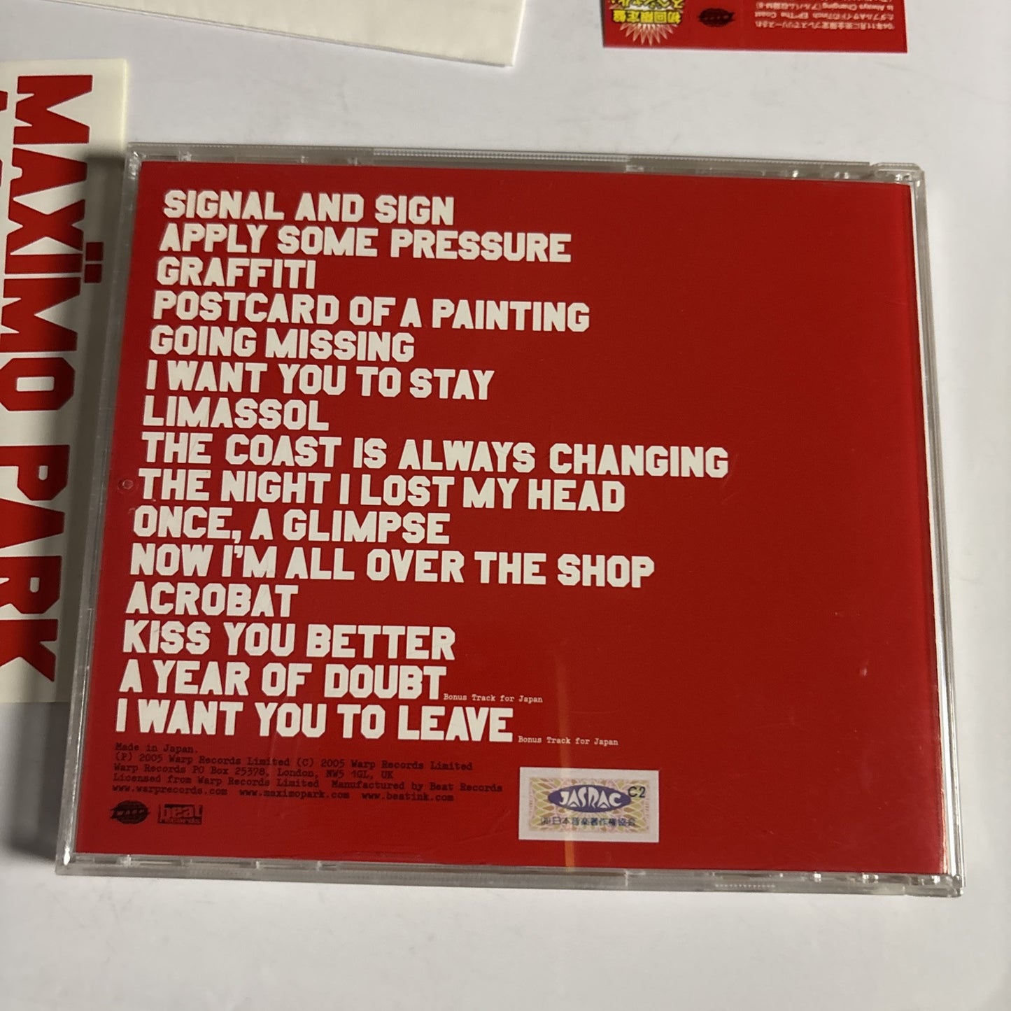 Maxïmo Park – A Certain Trigger (CD, 2005) Sticker, Japan Bonus Track, obi